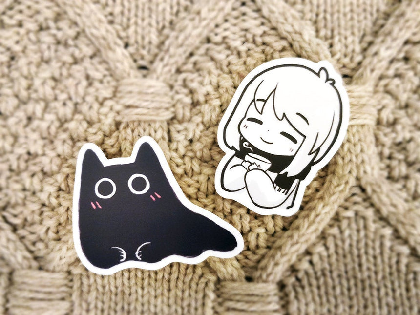 Slug Cat Black Cat 3" Sticker