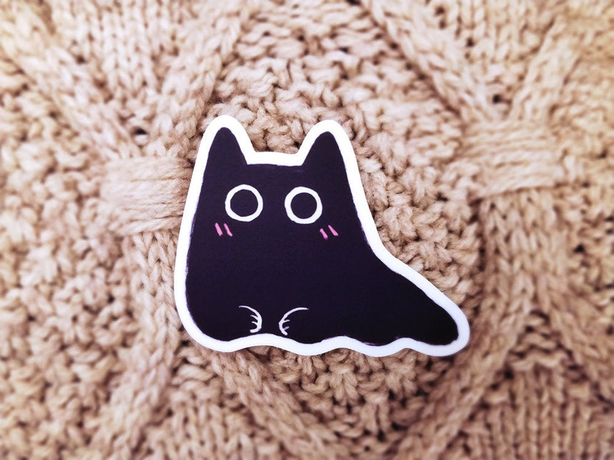 Slug Cat Black Cat 3" Sticker