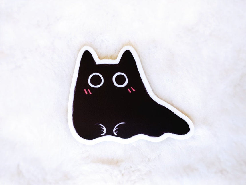 Slug Cat Black Cat 3" Sticker