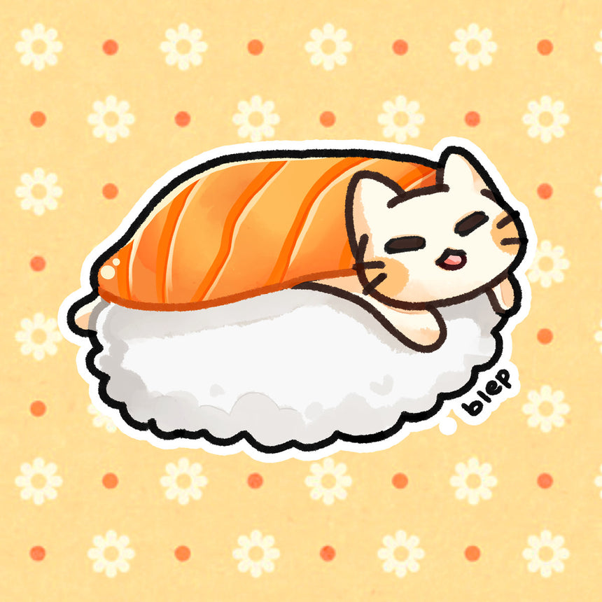 Sushi blep cat 3" Sticker