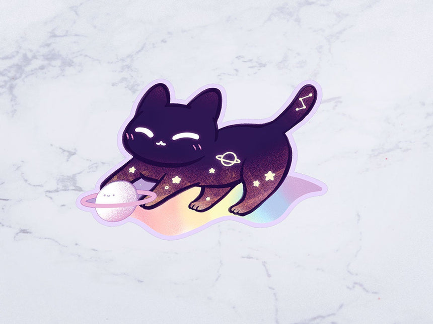 Kawaii Galaxy Cat 3" Sticker