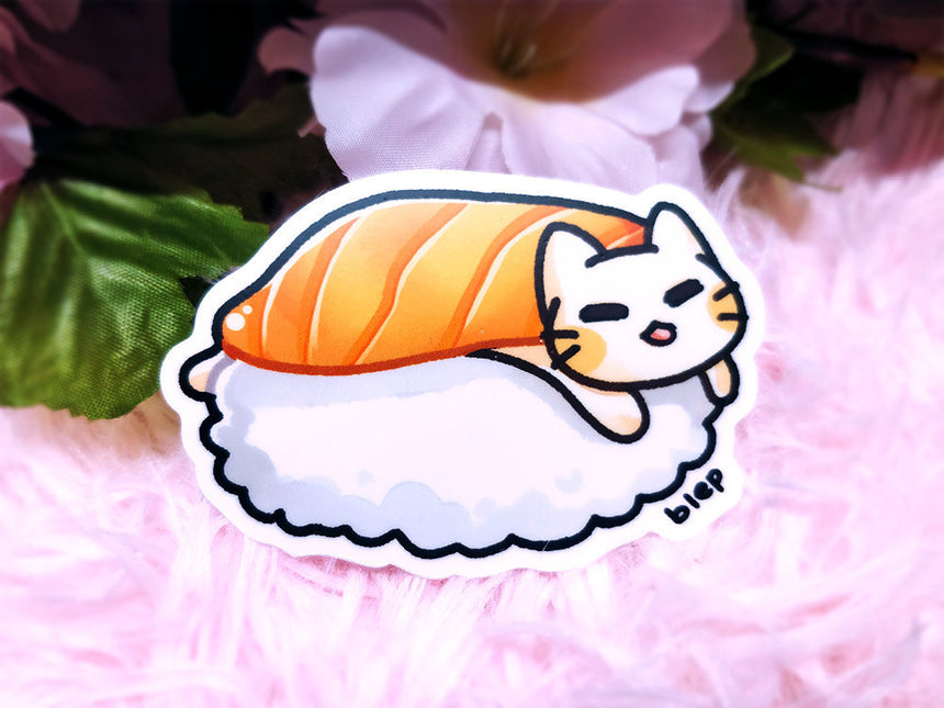 Sushi blep cat 3" Sticker